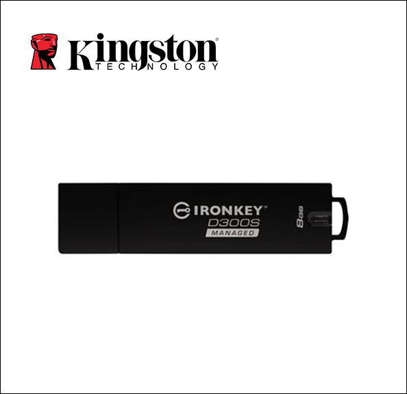 IronKey D300S Managed USB flash drive - encrypted - 8 GB - USB 3.1 Gen 1 - FIPS 140-2 Level 3 - TAA Compliant 