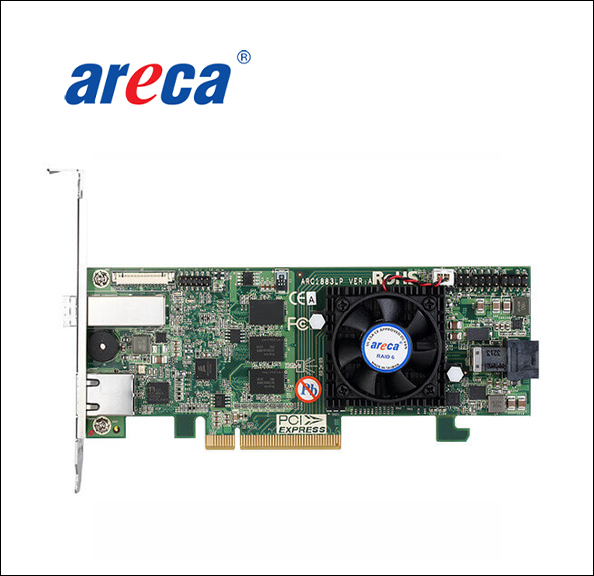 Areca ARC-1883LP Storage controller (RAID) - 2 Channel - SATA 6Gb/s / SAS 12Gb/s low profile - 12 Gbit/s - RAID 0, 1, 3, 5, 6, 10, 30, 50, JBOD, 1E, 60 - PCIe 3.0 x8 