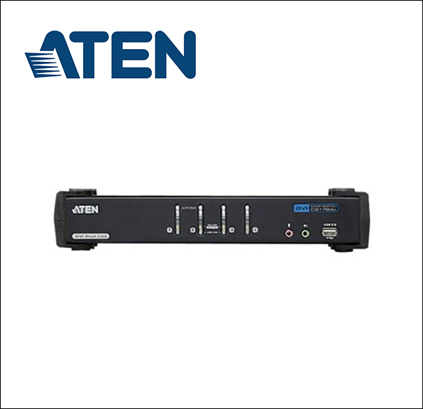 4PORT DUAL-LINK DVI KVM WITH USB 2.0 & 2.1 AUDIO SUP  