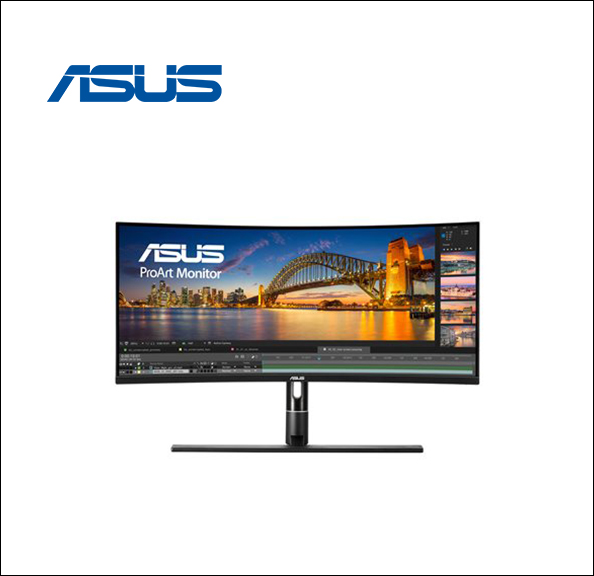 ASUS ProArt PA34VC LED monitor - curved - 34.1" - 3440 x 1440 UWQHD @ 100 Hz - IPS - 300 cd/m² - 1000:1 - HDR10 - 5 ms - 2xHDMI, DisplayPort, Thunderbolt 3 - speakers - black 