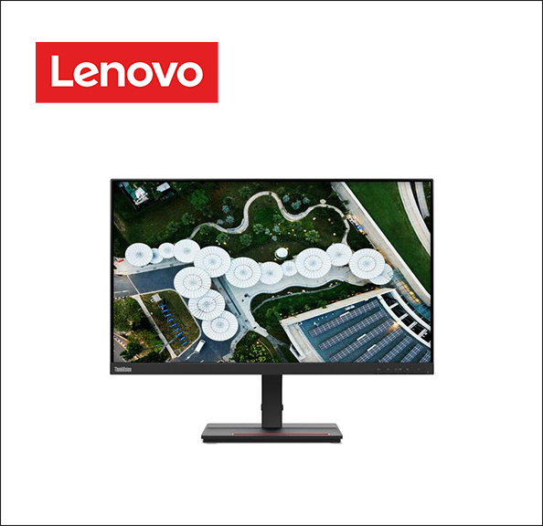 Lenovo ThinkVision S24e-20 LED monitor - 24" (23.8" viewable) - 1920 x 1080 Full HD (1080p) - VA - 250 cd/m² - 3000:1 - 4 ms - HDMI, VGA - raven black - for ThinkCentre M70q Gen 3 11TY 