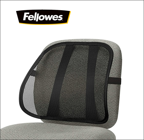 Fellowes Office Suites Mesh Back Support Backrest - black 