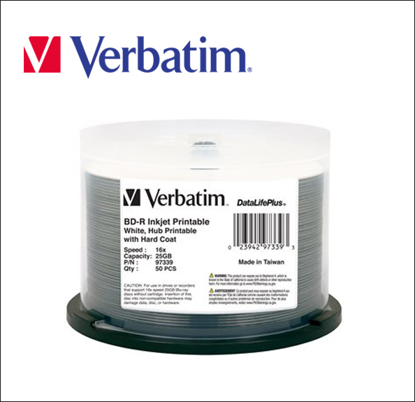 Bd-R 25Gb 16X White Inkjet Print 50Pk 