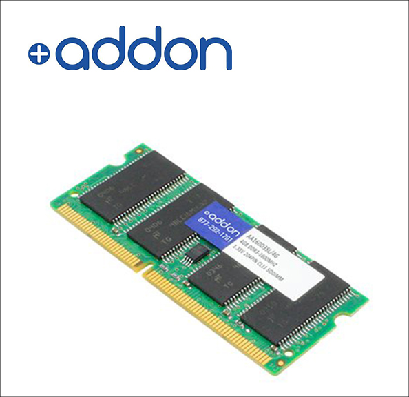 AddOn 2GB DDR2-667MHz SODIMM for HP EM995AA DDR2 - module - 2 GB - SO-DIMM 200-pin - 667 MHz / PC2-5300 - unbuffered - non-ECC - for HP Business Notebook nx6325, nx7300; Mobile Workstation nw8440, nw9440; Pavilion dv2000 