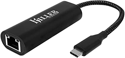 Killer E3100 USB-C 3.1 to RJ-45 2.5Gbps Ethernet Adapter 