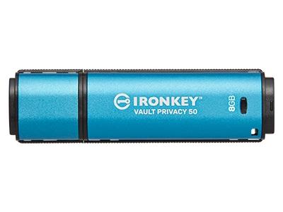 Kingston IronKey Vault Privacy 50 Series USB flash drive - encrypted - 8 GB - USB 3.2 Gen 1 - TAA Compliant 